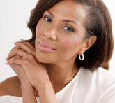 Honora Cultured Pearl & CZ Inside Out Hoop Earrings 18K Yellow Gold Plated Sterling Silver